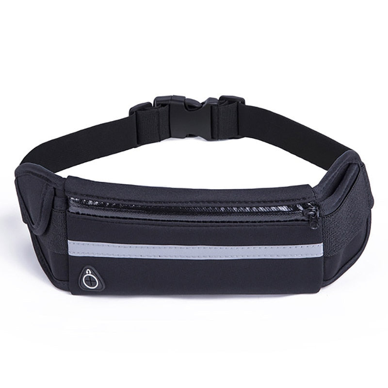 Woman Waterproof Waist Belt Man Running Bag with Bottle Holder for Marathon Jogging Phone Keys Pouch for Running