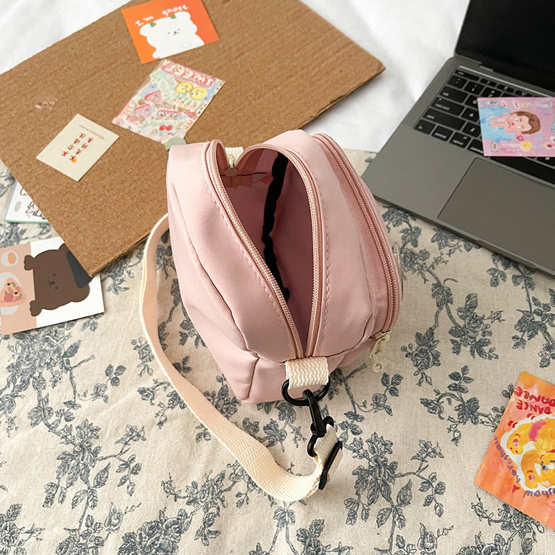 Cute Cartoon Small Bag Female New Trendy Korean Version Casual Oxford Cloth Small Square Bag All-Match Student Shoulder Bag