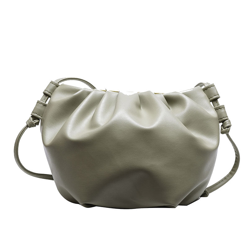 Ins Small Bag Women's Bag New Pleated Net Red With The Same Shoulder Bag Korean Version Of The Cloud Messenger Bag