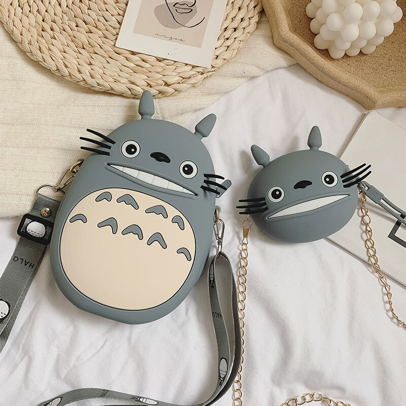 Cute Cartoon Totoro Shoulder Bags Luxury Handbags Women Bags Designer Girls Portable Purses And Handbags Chain Messenger Bag
