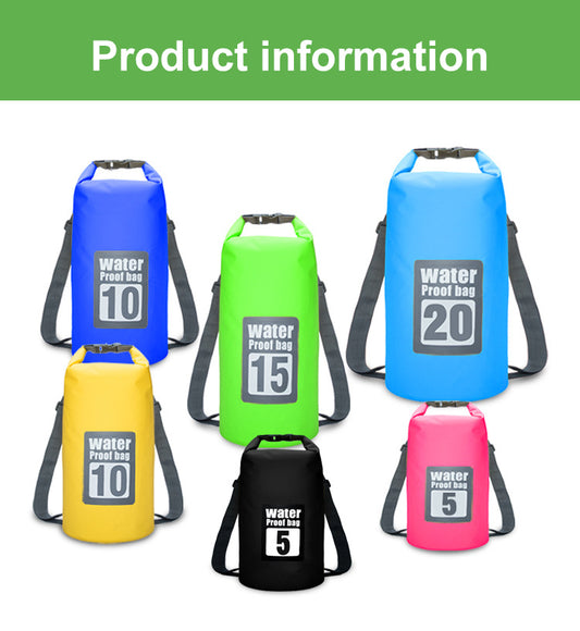 5L/10L/15L/20L/30L  Outdoor Sport PVC Waterproof Storage Dry Bag For Canoe Kayak Rafting Swimming Travel Kit Sack Backpack