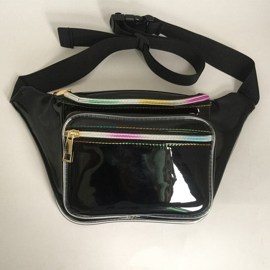 Purse Waist Bag Large Shoulder Bag Hologram Fanny Pack Transparent Belt Bag