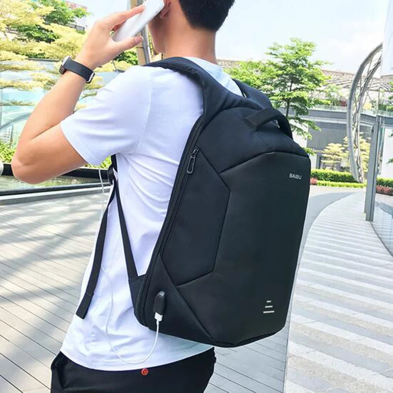 Unisex 15.6 Laptop Backpack Anti Theft Backpack Usb Charging access School Notebook Bag  Waterproof Travel Backpack
