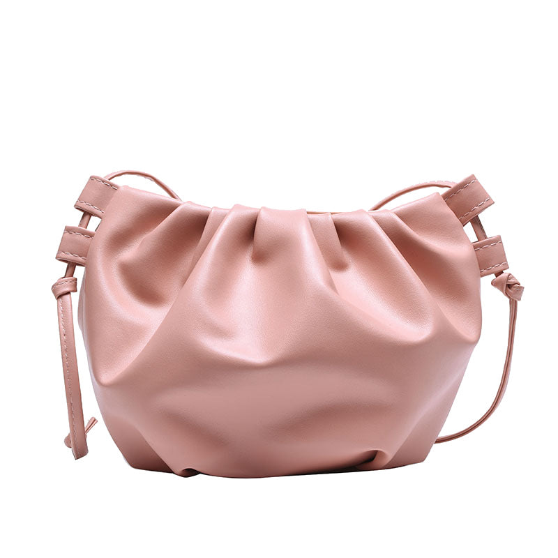 Ins Small Bag Women's Bag New Pleated Net Red With The Same Shoulder Bag Korean Version Of The Cloud Messenger Bag