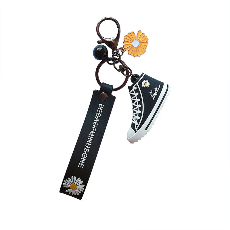 Star With The Same Paragraph Daisy Keychain Glue Cartoon Personality Trend Car Key Chain Ring Bag Pendant