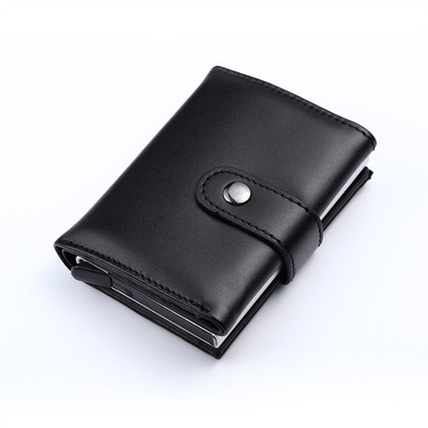 Unisex Genuine Leather Credit card Case Pocket Business ID Card Holder Cover.