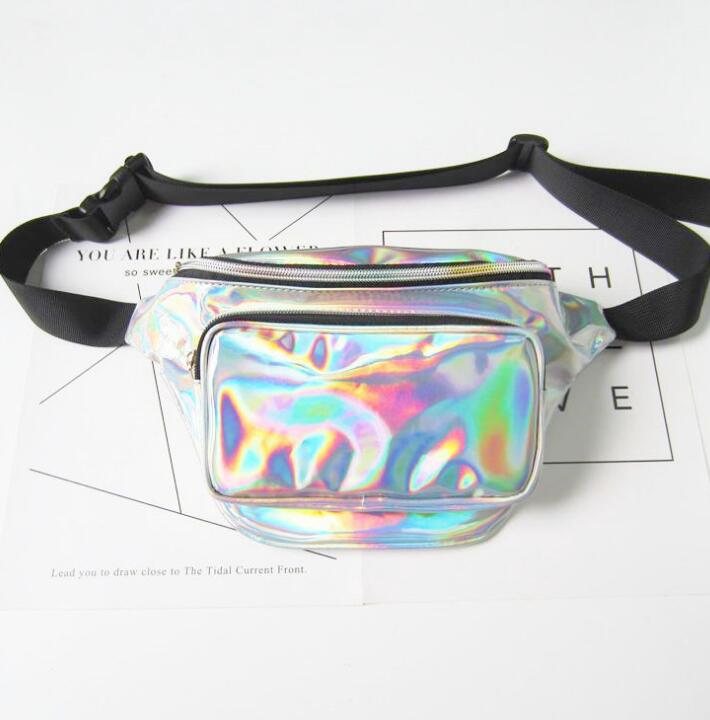 Purse Waist Bag Large Shoulder Bag Hologram Fanny Pack Transparent Belt Bag