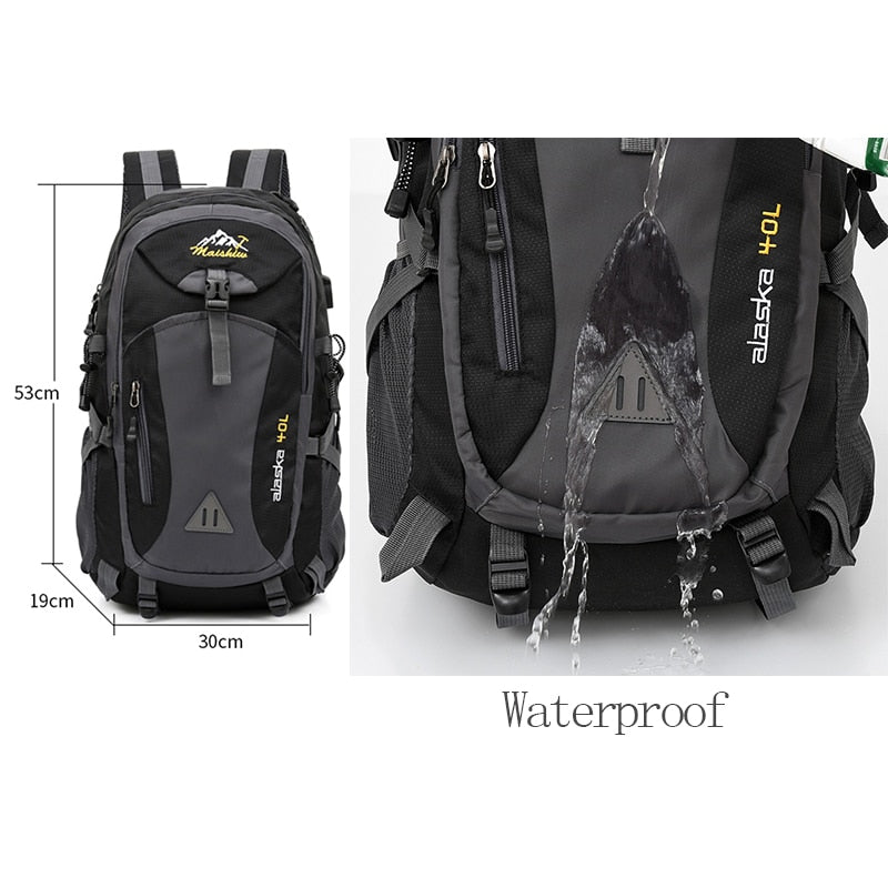 40L unisex waterproof backpack travel pack sports bag pack Outdoor Mountaineering Hiking Climbing Camping backpack for male