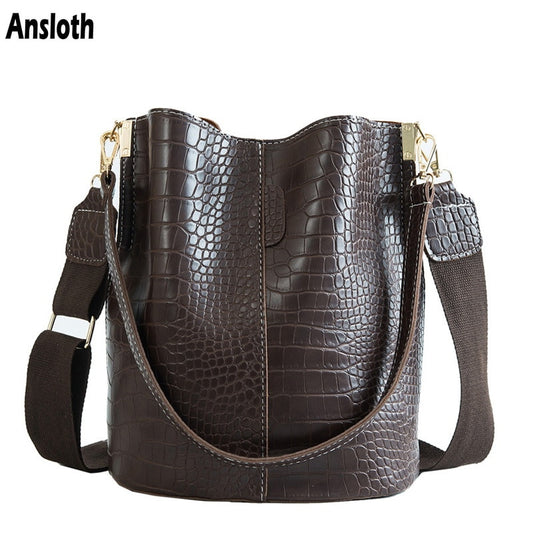 Ansloth Crossbody Bag For Women, Shoulder Bag, Designer Women Bags Luxury PU Leather Bag Bucket Bag Handbag