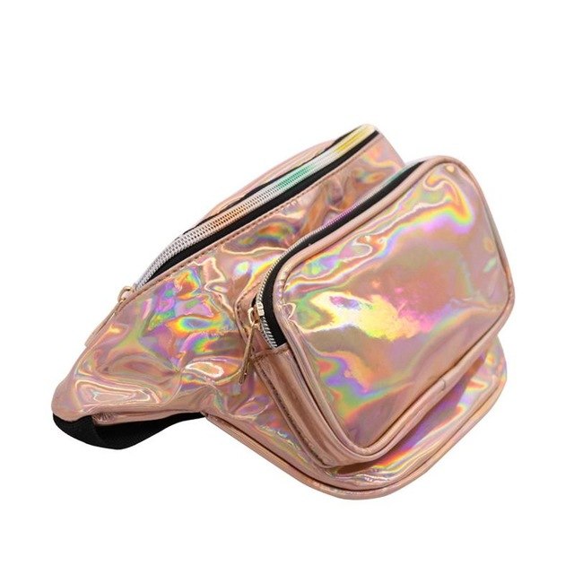 Waist Packs Laser Leather Pockets Mobile Phone Storage Fashion Messenger Chest Bag For Running Leisure Outdoor Sports Pack Bags