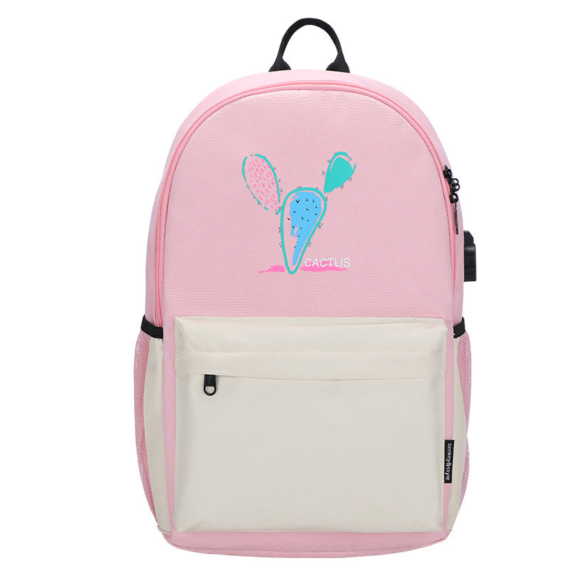 Bear cute cartoon backpack Oxford cloth small fresh backpack student girl schoolbag