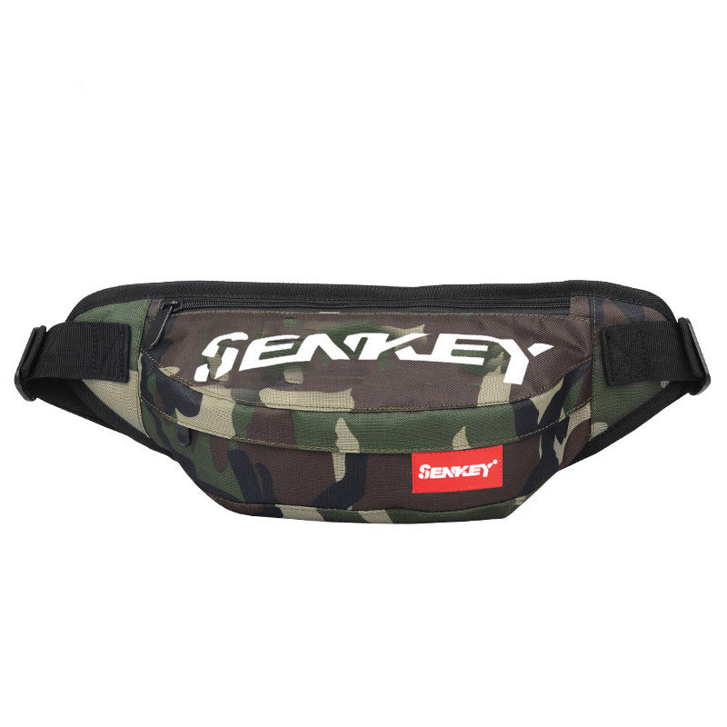 Trend personality cashier pockets Men's sports outdoor chest bag riding bag One shoulder diagonal bag