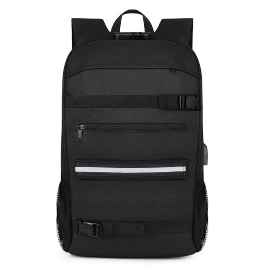 USB Rechargeable Backpack Men's Business Camouflage Large Capacity Skateboard Bag Anti theft Lock Backpack