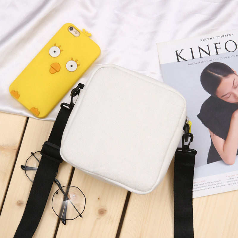 Planet's New Cute Canvas Bag Female Shoulder Ins Korean Version Of The Fashion Oblique Cross Bag Student Casual Small Bag