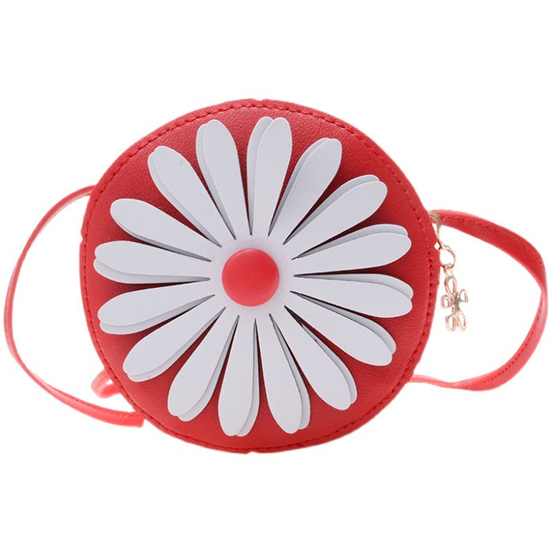Children's Coin Purse New Korean Version Girl Messenger Bag Princess Shoulder Bag Fashion Sun Flower Mini Bag