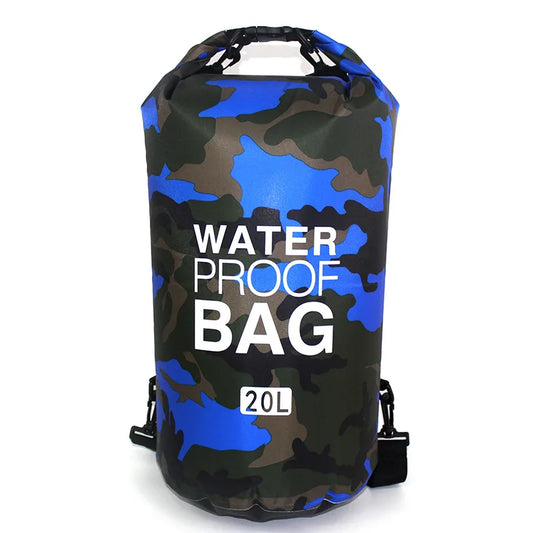 20L Outdoor Camouflage Portable Rafting Diving Dry Bag Sack PVC Waterproof Folding Swimming Storage Bag